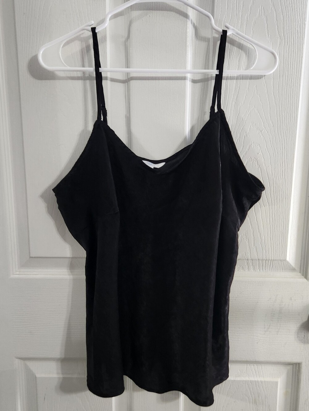 Black satin slip cami XL y2k coquette girl romantic goth minimalist feminine